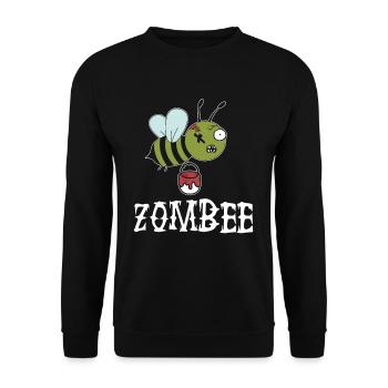 Zombie Halloween Zombie Apocalypse Bee - Unisex Sweatshirt - black - Front - Alina (178cm) & Michal (187cm)