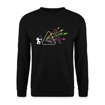 Archer Prism Rainbow Light Physics - Unisex Sweatshirt - black - Front - Alina (178cm) & Michal (187cm)