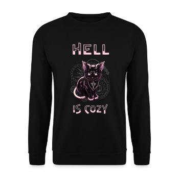 L’enfer est confortable chaton Satan Goth - Sweat-shirt Unisexe - noir - Devant - Alina (178cm) & Michal (187cm)