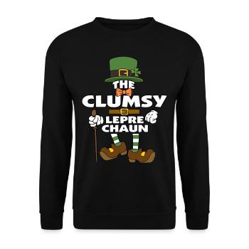 Le lutin maladroit de la Saint-Patrick - Sweat-shirt Unisexe - noir - Devant - Alina (178cm) & Michal (187cm)