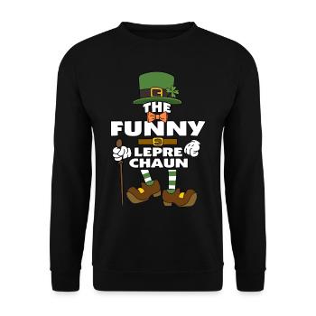 Le drôle de lutin de la Saint-Patrick - Sweat-shirt Unisexe - noir - Devant - Alina (178cm) & Michal (187cm)