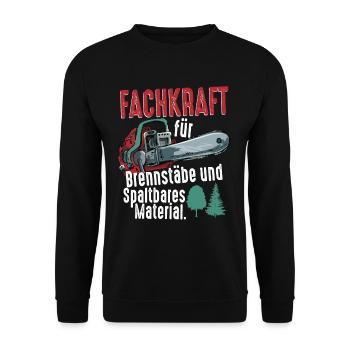 Fachkraft für Brennstäbe und spaltbares Material - Unisex Pullover - Schwarz - Vorne - Alina (178cm) & Michal (187cm)