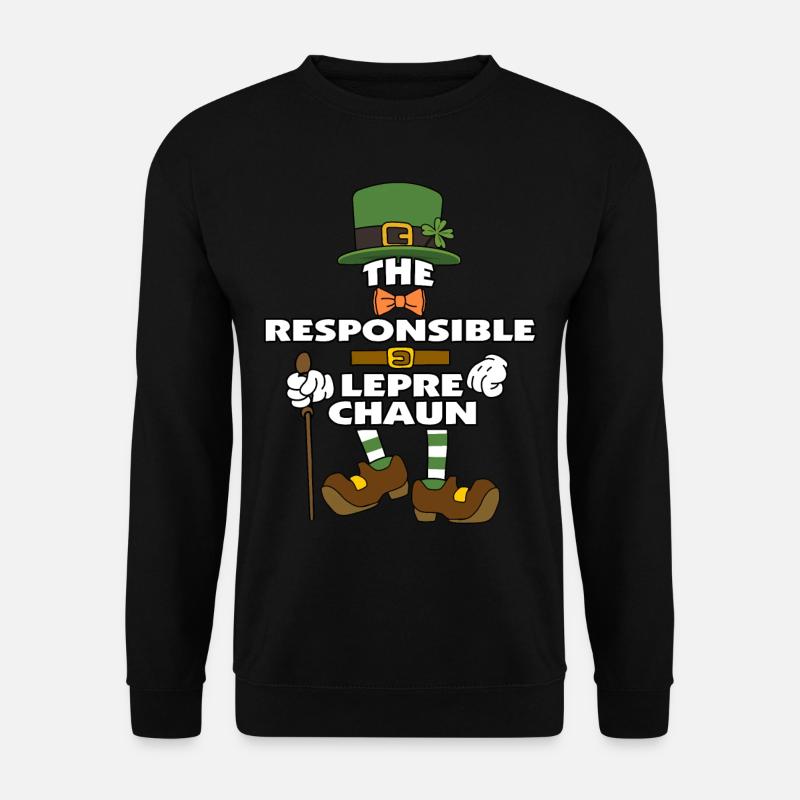 The Responsible Leprechaun St Patrick's Day - Unisex Sweatshirt - black