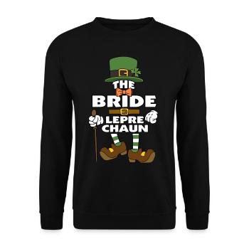 The Bride Leprechaun St Patrick's Day - Unisex Pullover - Schwarz - Vorne - Alina (178cm) & Michal (187cm)