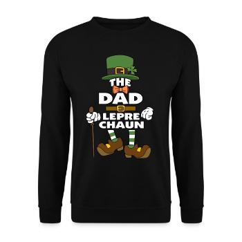 The Dad Leprechaun St Patrick's Day - Unisex Sweatshirt - black - Front - Alina (178cm) & Michal (187cm)