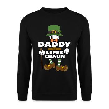 The Daddy Leprechaun St Patrick's Day - Unisex Sweatshirt - black - Front - Alina (178cm) & Michal (187cm)