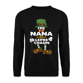 Le Nana Leprechaun St Patrick’s Day - Sweat-shirt Unisexe - noir - Devant - Alina (178cm) & Michal (187cm)