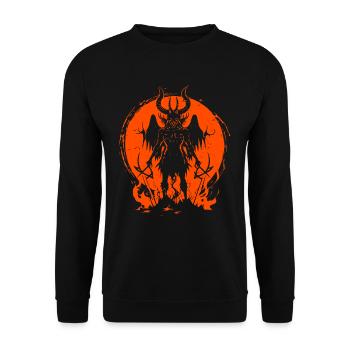 Baphomet Demon Satanic Illustration Satanist - Unisex Sweatshirt - black - Front - Alina (178cm) & Michal (187cm)