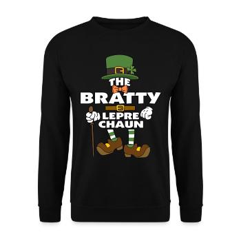 Le lutin Bratty St Patrick’s Day - Sweat-shirt Unisexe - noir - Devant - Alina (178cm) & Michal (187cm)