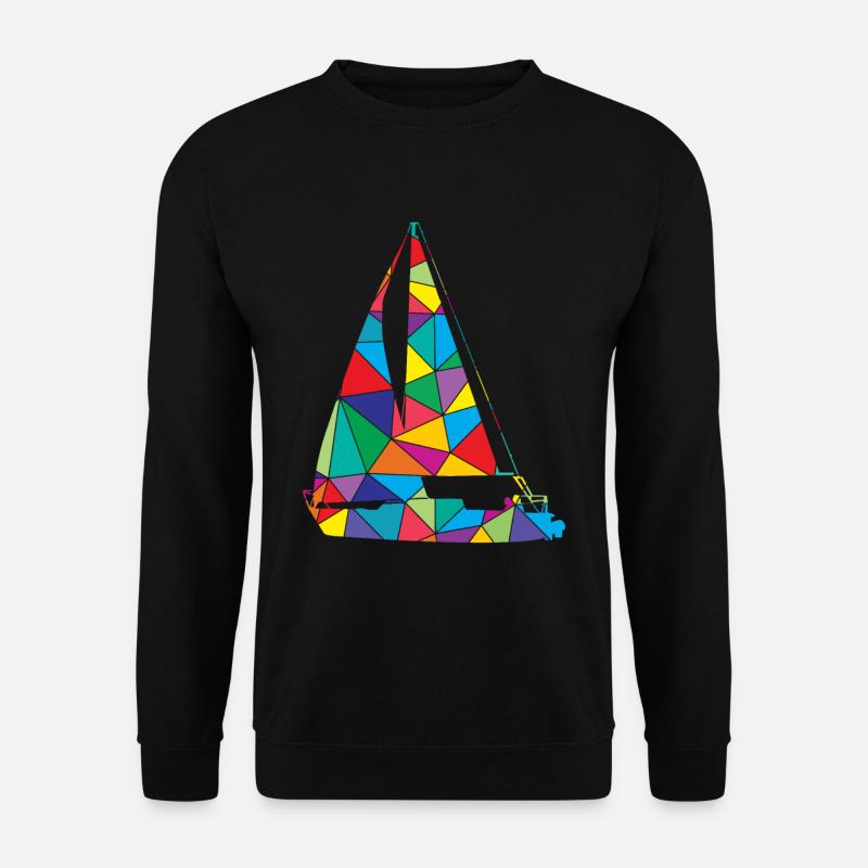 Voilier Low Poly Polygon Sailing - Sweat-shirt Unisexe - noir