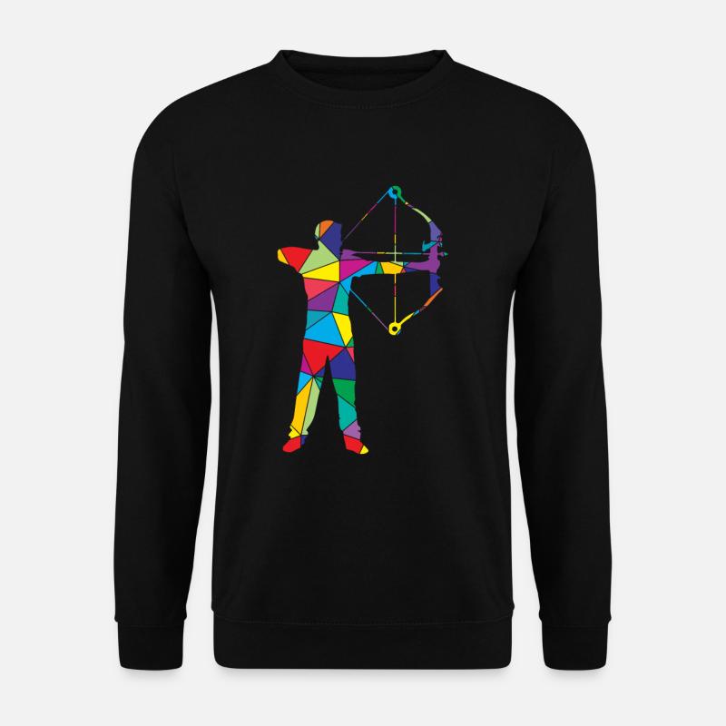Low Poly Bowhunter Poly Bowhunting - Sweat-shirt Unisexe - noir
