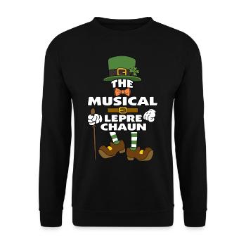 Le lutin musical St Patrick’s Day - Sweat-shirt Unisexe - noir - Devant - Alina (178cm) & Michal (187cm)