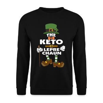 Le Keto Leprechaun St Patrick’s Day - Sweat-shirt Unisexe - noir - Devant - Alina (178cm) & Michal (187cm)