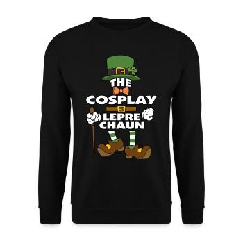 The Cosplay Leprechaun St Patrick's Day - Unisex Sweatshirt - black - Front - Alina (178cm) & Michal (187cm)