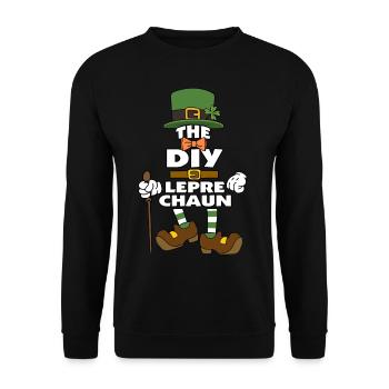 The Diy Leprechaun St Patrick's Day - Unisex Sweatshirt - black - Front - Alina (178cm) & Michal (187cm)