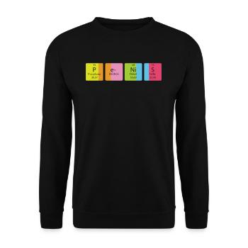 Tableau périodique des éléments de la chimie du pénis - Sweat-shirt Unisexe - noir - Devant - Alina (178cm) & Michal (187cm)