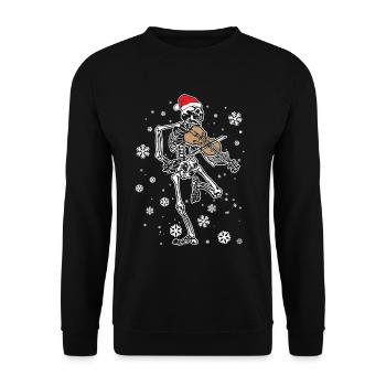 Skeleton Violin - Unisex Pullover - Schwarz - Vorne - Alina (178cm) & Michal (187cm)