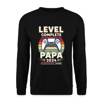 Level Complete PAPA 2023 Loading Controller - Unisex Sweatshirt - black - Front - Alina (178cm) & Michal (187cm)