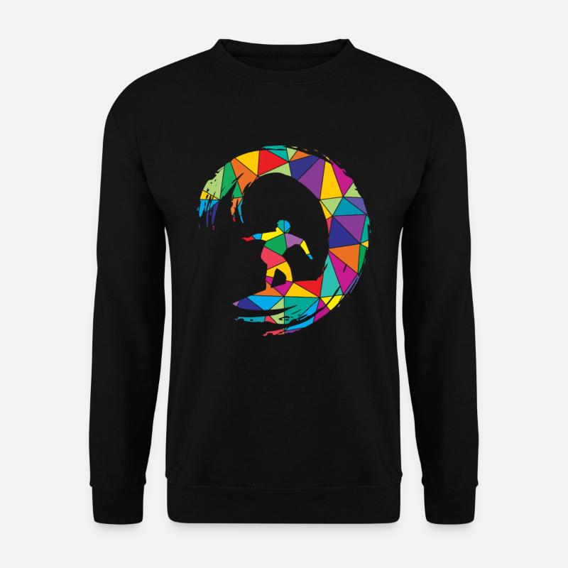Surfeur Polygone Surfeurs - Sweat-shirt Unisexe - noir