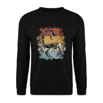 Vintage Scorpions Retro Animal Arachnid Scorpion - Unisex Pullover - Schwarz - Vorne - Alina (178cm) & Michal (187cm)