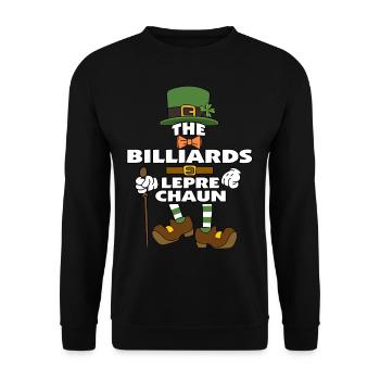 The Billiards Leprechaun St Patrick's Day - Unisex Sweatshirt - black - Front - Alina (178cm) & Michal (187cm)