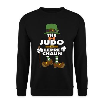The Judo Leprechaun St Patrick's Day - Unisex Sweatshirt - black - Front - Alina (178cm) & Michal (187cm)