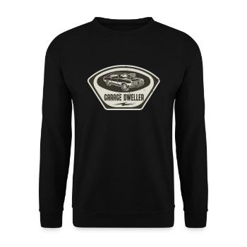 Garage Dweller Car Mechanic Car Lovers - Unisex Sweatshirt - black - Front - Alina (178cm) & Michal (187cm)