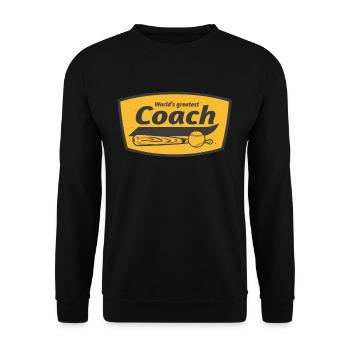 Meilleur logo sportif vintage d’entraîneur de baseball - Sweat-shirt Unisexe - noir - Devant - Alina (178cm) & Michal (187cm)