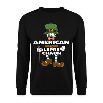 The American Leprechaun St Patrick's Day - Unisex Pullover - Schwarz - Vorne - Alina (178cm) & Michal (187cm)