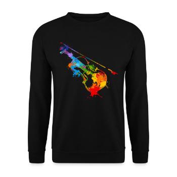 Splash Violon Musicien Musicien Violoniste - Sweat-shirt Unisexe - noir - Devant - Alina (178cm) & Michal (187cm)