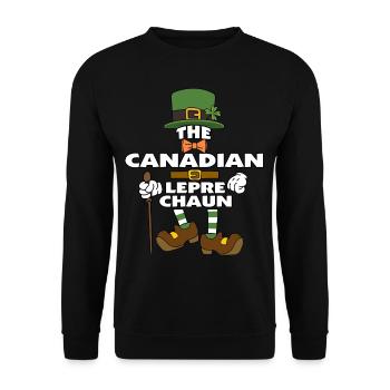 The Canadian Leprechaun St Patrick's Day - Unisex Sweatshirt - black - Front - Alina (178cm) & Michal (187cm)