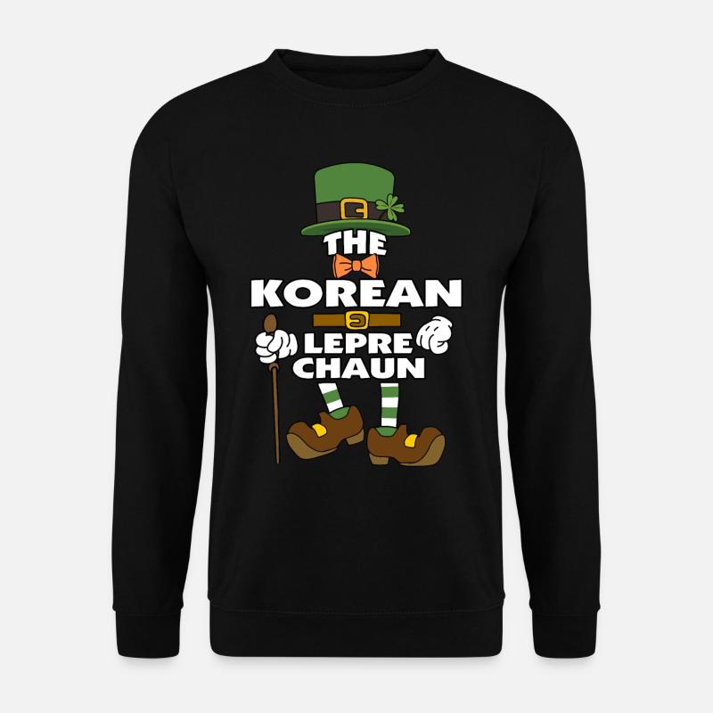 The Korean Leprechaun St Patrick's Day - Unisex Pullover - Schwarz