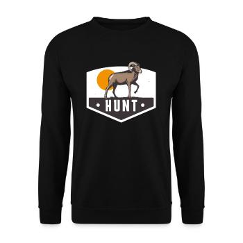 Hunting Capricorn Vintage Hunter - Unisex Sweatshirt - black - Front - Alina (178cm) & Michal (187cm)
