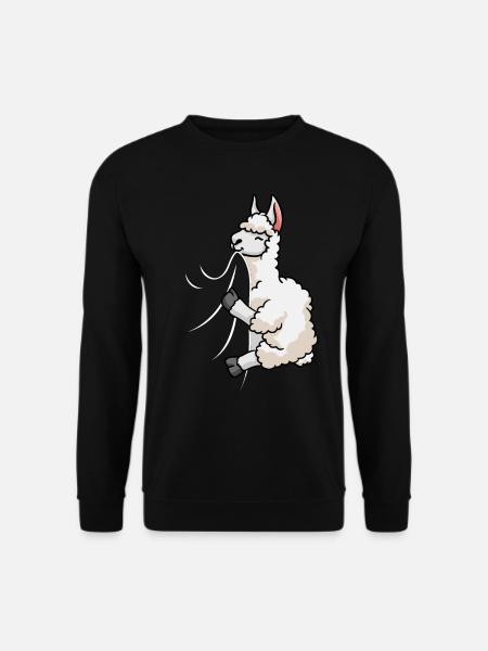 Biting Llama - Unisex Sweatshirt - black