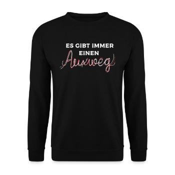 Es Gibt Immer Einen Auxweg Tontechnik Tontechniker - Unisex Pullover - Schwarz - Vorne - Alina (178cm) & Michal (187cm)