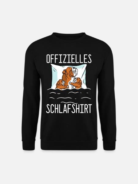 Offizielles Schlafshirt Hund Schlafanzug Bulldogge - Unisex Pullover - Schwarz