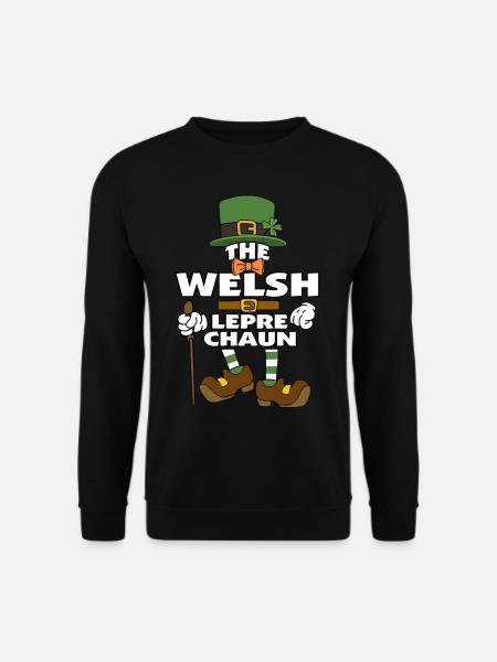 The Welsh Leprechaun St Patrick's Day - Unisex Sweatshirt - black