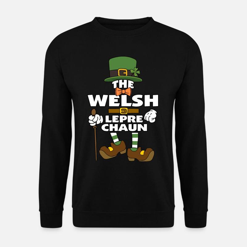 The Welsh Leprechaun St Patrick's Day - Unisex Sweatshirt - black