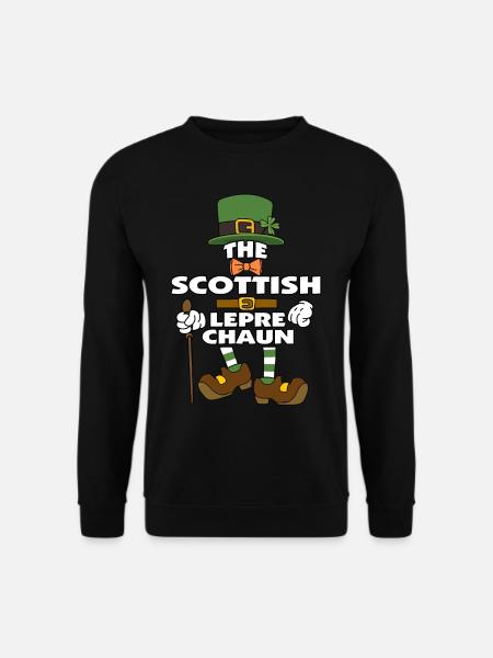 The Scottish Leprechaun St Patrick's Day - Unisex Pullover - Schwarz