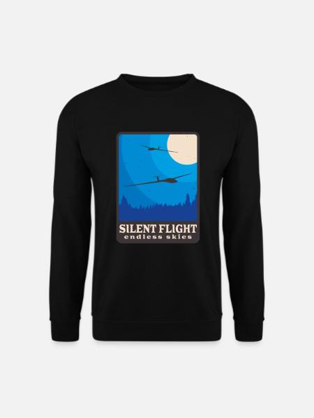 Segelflieger Segelflug Retro Segelflugzeug Pilot - Unisex Pullover - Schwarz