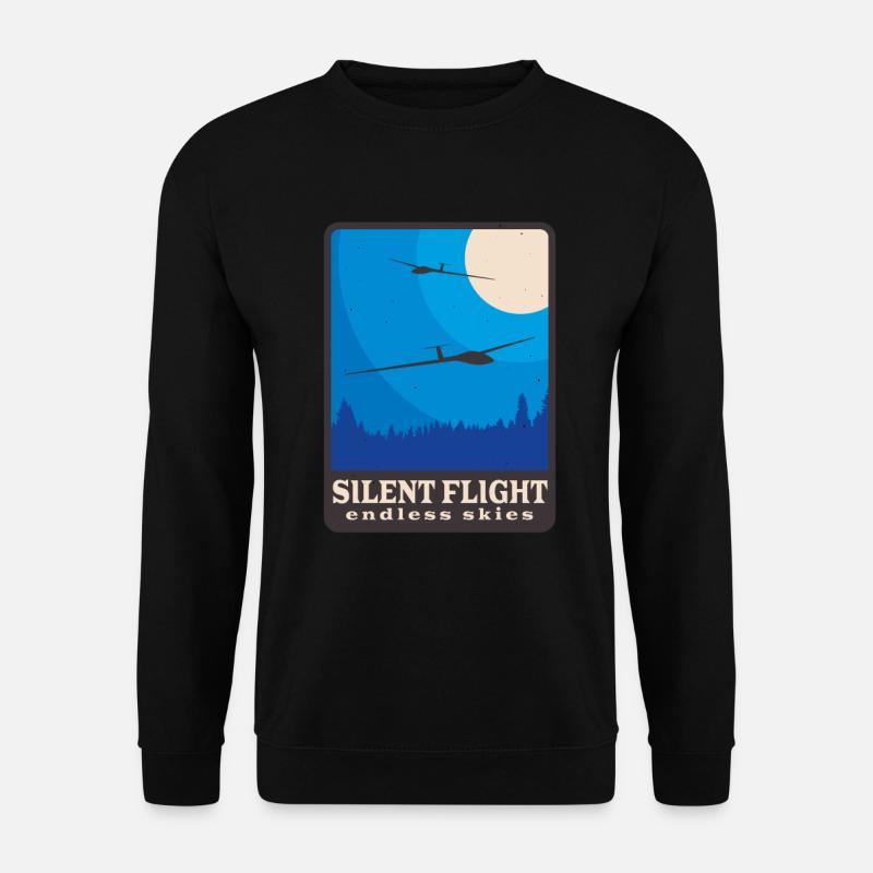 Planeur Planeur Rétro Planeur Pilote - Sweat-shirt Unisexe - noir