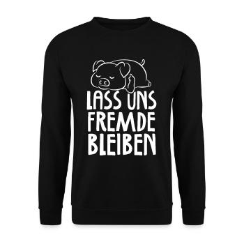 Restons étrangers Humour noir Ironie - Sweat-shirt Unisexe - noir - Devant - Alina (178cm) & Michal (187cm)