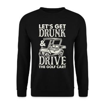 Golf Drinking Sports Golf - Unisex Sweatshirt - black - Front - Alina (178cm) & Michal (187cm)
