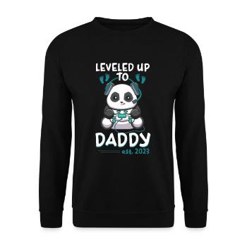 Nivelé à papa 2023 Père enceinte - Sweat-shirt Unisexe - noir - Devant - Alina (178cm) & Michal (187cm)