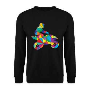 Quad Polygon Quad Driver Offroad - Unisex Sweatshirt - black - Front - Alina (178cm) & Michal (187cm)