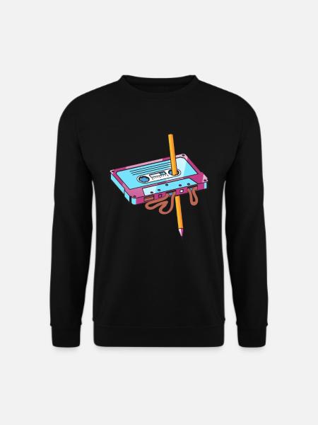 Cassette au crayon - Sweat-shirt Unisexe - noir