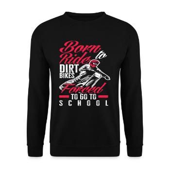 Motocross Kindermotocross Matsch - Unisex Pullover - Schwarz - Vorne - Alina (178cm) & Michal (187cm)