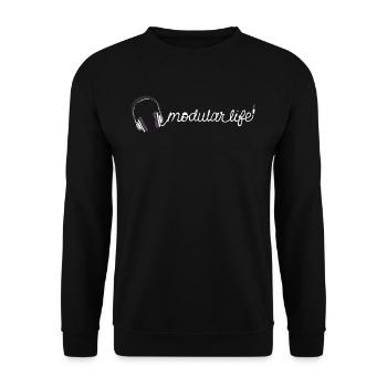 Modular Life Electronic Musical Synthesizer - Unisex Pullover - Schwarz - Vorne - Alina (178cm) & Michal (187cm)