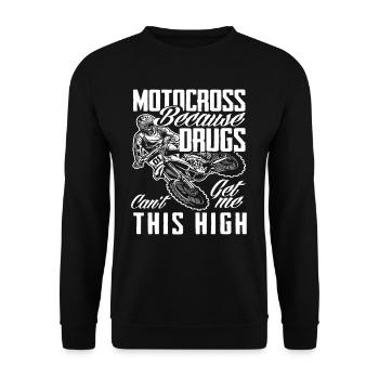 Motocross - Unisex Sweatshirt - black - Front - Alina (178cm) & Michal (187cm)