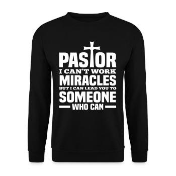Pasteur Pasteur Dieu Jésus Prêtre - Sweat-shirt Unisexe - noir - Devant - Alina (178cm) & Michal (187cm)